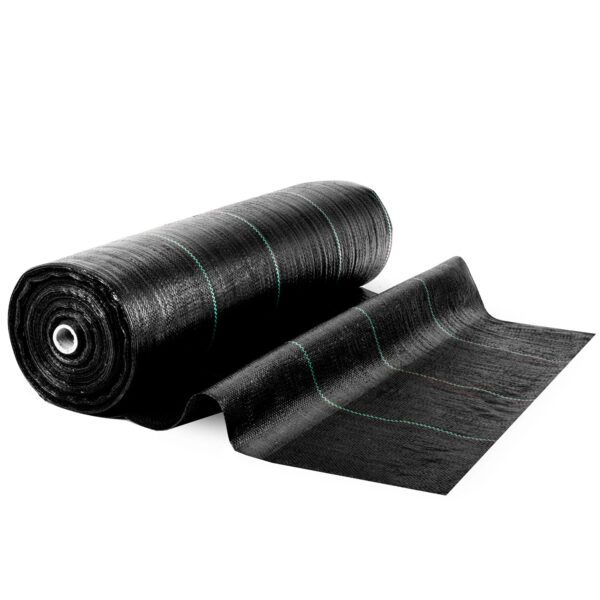 Sodo agrotekstilė 1,6 m x 100 m 90 g/m2 + 100 „Plonos“ smeigtukų - juoda