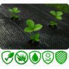 Sodo agrotekstilė 1,6 m x 100 m 90 g/m2 + 100 „Plonos“ smeigtukų - juoda