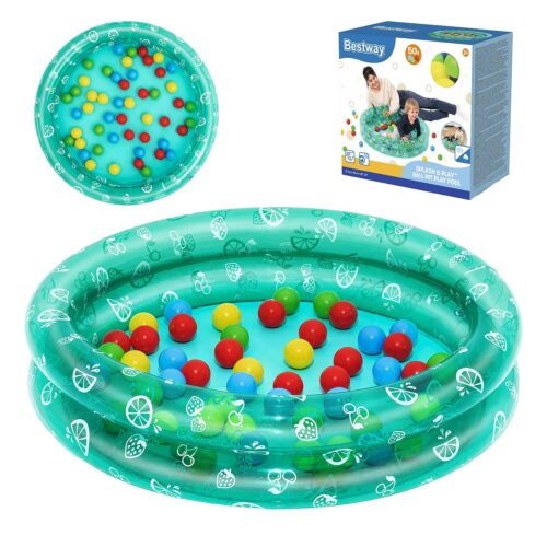 Pripučiamas baseinas vaikams su kamuoliukais 91x20cm Bestway 51141