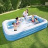 Pripučiamas šeimos baseinas 305 x 183 x 56 cm 2 viename „Bestway 54009“