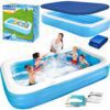 Pripučiamas šeimos baseinas 305 x 183 x 56 cm 3 viename „Bestway 54009“