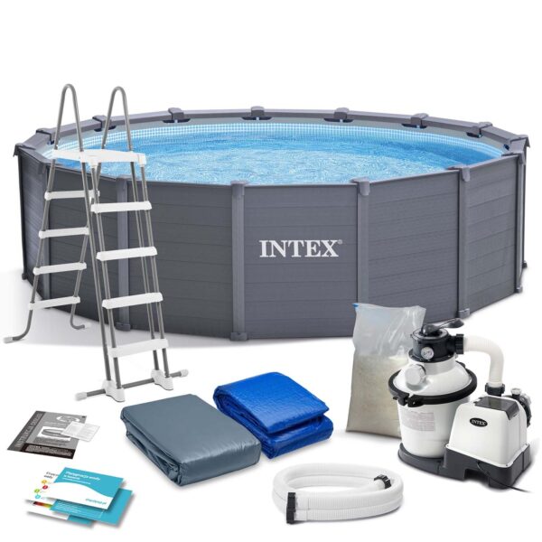 Basen ogrodowy panelowy 478 x 124 cm 12w1 INTEX 26384 Sodo baseino panelė 478 x 124 cm 12 viename INTEX 26384