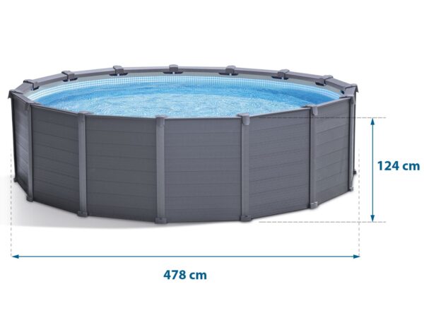 Sodo baseino panelė 478 x 124 cm 18 in 1 INTEX 26384