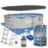 Basen ogrodowy panelowy całoroczny 500x366x122 cm 13w1 Bestawy 56586 Ištisus metus veikiantis sodo baseino panelis 500x366x122 cm 13in1 Bestawy 56586