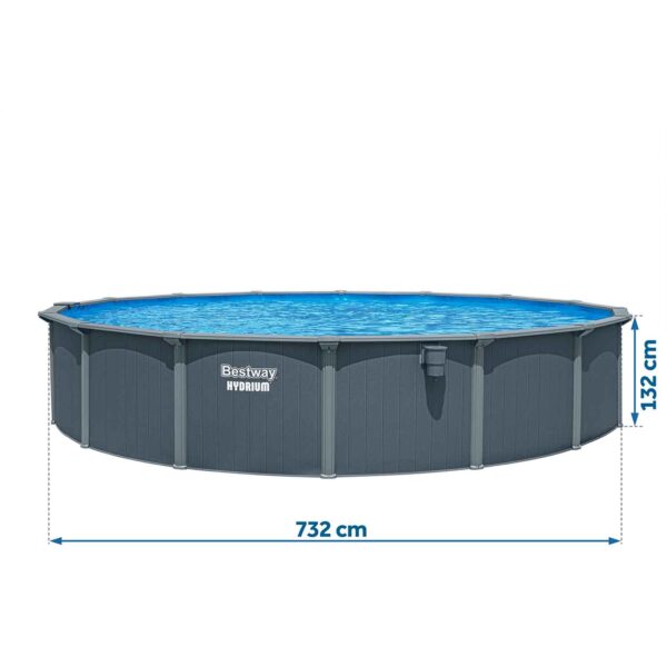 Ištisus metus veikiantis sodo baseino panelis 732 x 132 cm 13 viename „Bestawy 561RP“
