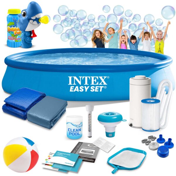 Sodo išplėtimo baseinas 457 x 84 cm 15-in-1 INTEX 28158 + burbulų aparatas NEMOKAMAI