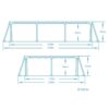 Karkasinis sodo baseinas 259 x 170 x 61 cm Bestway 56403N