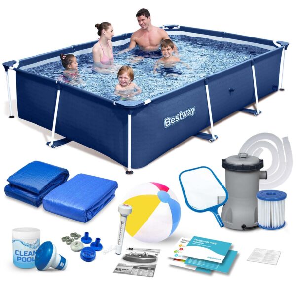 Karkasinis sodo baseinas 259x170x61 cm, 15 viename, „Bestway 56403N“