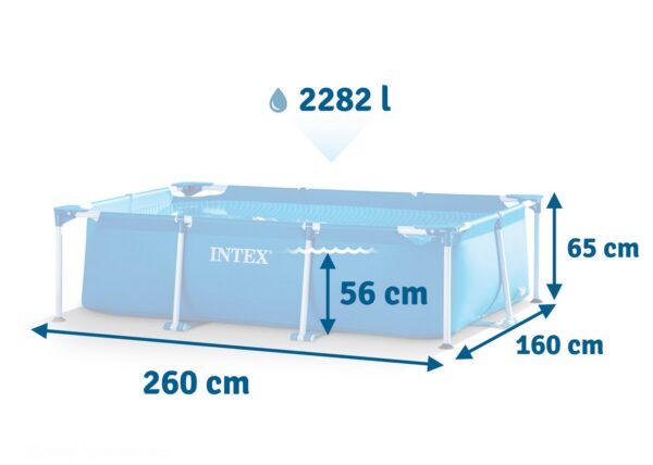 Karkasinis sodo baseinas 260 x 160 x 65 cm 2 viename INTEX 28271