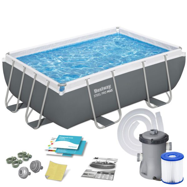 Basen ogrodowy stelażowy 282 x 196 x 84 cm 10w1 Bestway 56629N Karkasinis sodo baseinas 282 x 196 x 84 cm, 10 viename, „Bestway 56629N“