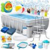 Karkasinis sodo baseinas 300 x 175 x 80 cm 18 viename INTEX 26784 + burbulų aparatas NEMOKAMAI