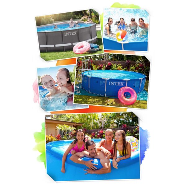 Karkasinis sodo baseinas 300 x 200 x 75 cm 15 viename INTEX 28272 + burbulų aparatas NEMOKAMAI