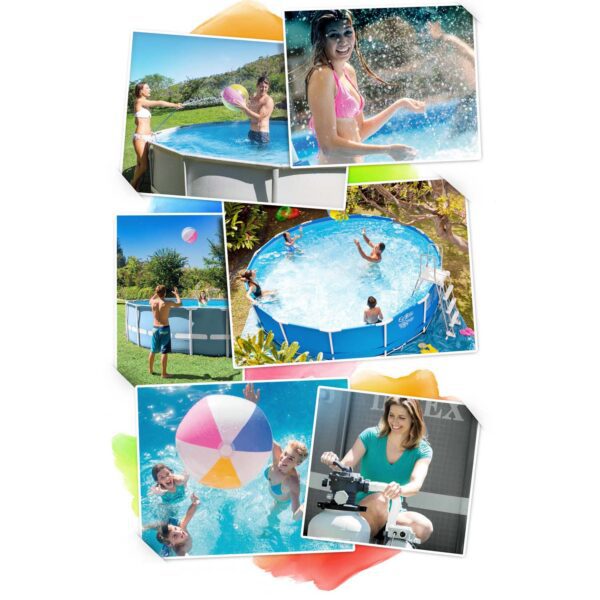 Karkasinis sodo baseinas 300 x 200 x 75 cm 15 viename INTEX 28272 + burbulų aparatas NEMOKAMAI