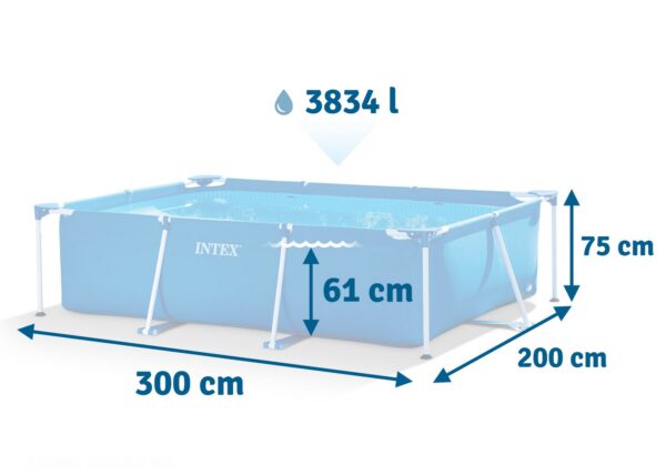 Karkasinis sodo baseinas 300 x 200 x 75 cm 2 viename INTEX 28272