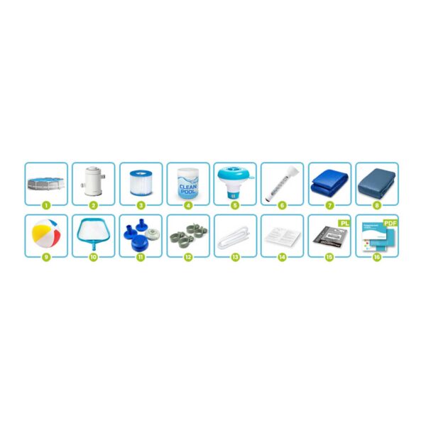 Karkasinis sodo baseinas 305 x 76 cm 15 viename INTEX 26702