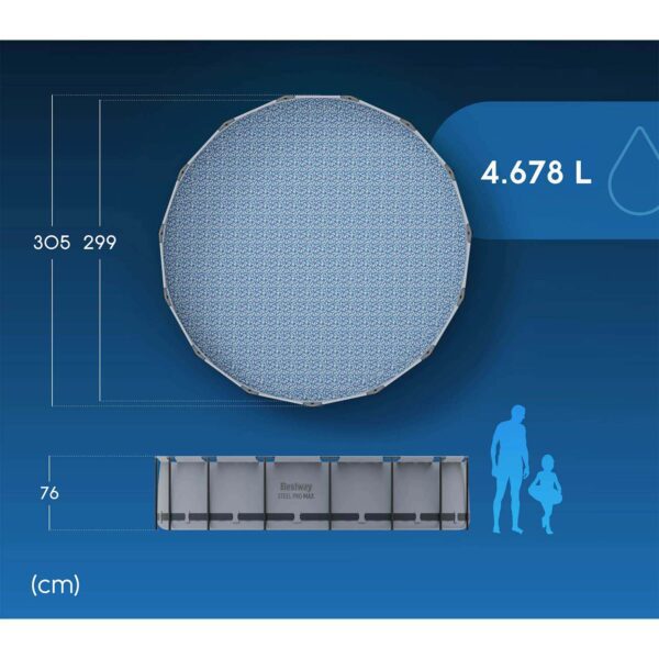Karkasinis sodo baseinas 305 x 76 cm 4 viename „Bestway 56406“