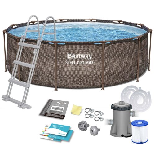 Karkasinis sodo baseinas 366 x 100 cm 10 viename „Bestway 56709“