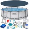Basen ogrodowy stelażowy 366 x 100 cm 17w1 Bestway 56418 Karkasinis sodo baseinas 366 x 100 cm 17 viename „Bestway 56418“