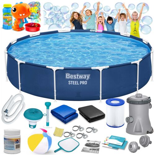 Basen ogrodowy stelażowy 366 x 76 cm 16w1 Bestway 56681 Karkasinis sodo baseinas 366 x 76 cm 16 viename „Bestway 56681“