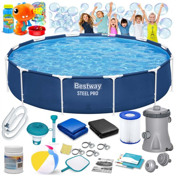 Karkasinis sodo baseinas 366 x 76 cm 16 viename „Bestway 56681“