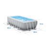 Karkasinis sodo baseinas 400 x 200 x 122 cm 18 viename INTEX 26790 + burbulų aparatas NEMOKAMAI