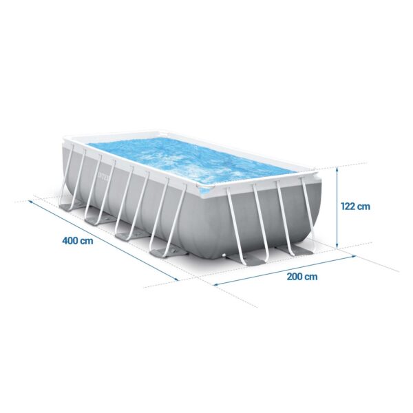 Karkasinis sodo baseinas 400 x 200 x 122 cm 18 viename INTEX 26790 + burbulų aparatas NEMOKAMAI
