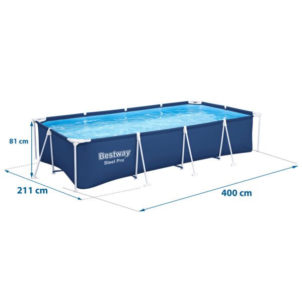Karkasinis sodo baseinas 400 x 211 x 81 cm 15 viename Bestway 56405N