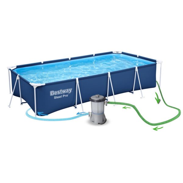 Karkasinis sodo baseinas 400 x 211 x 81 cm 15 viename Bestway 56405N
