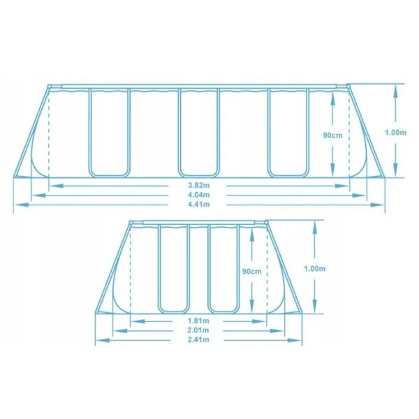 Karkasinis sodo baseinas 404 x 201 x 100 cm 11 viename Bestway 56441
