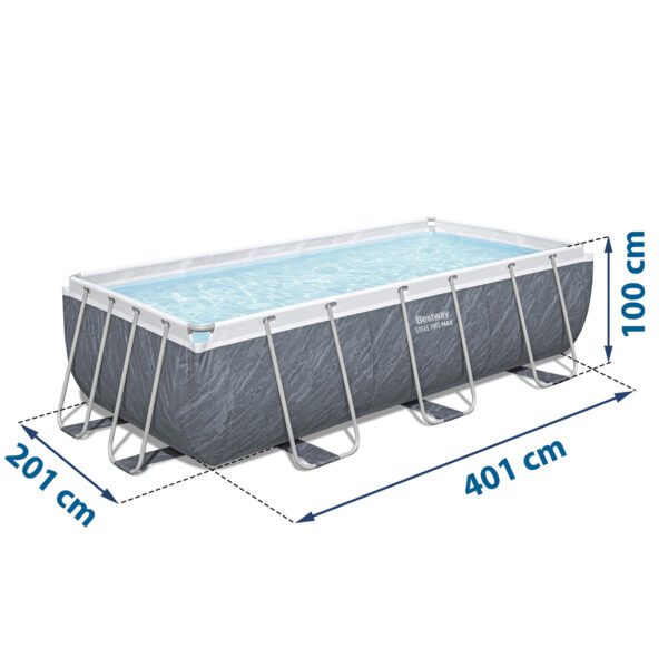 Karkasinis sodo baseinas 404 x 201 x 100 cm 18 viename „Bestway 56721“