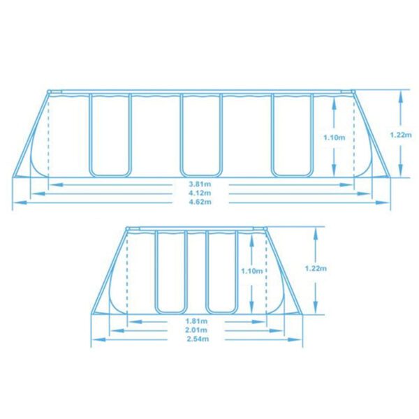 Karkasinis sodo baseinas 412x201x122 cm 17in1 Bestway 56456N
