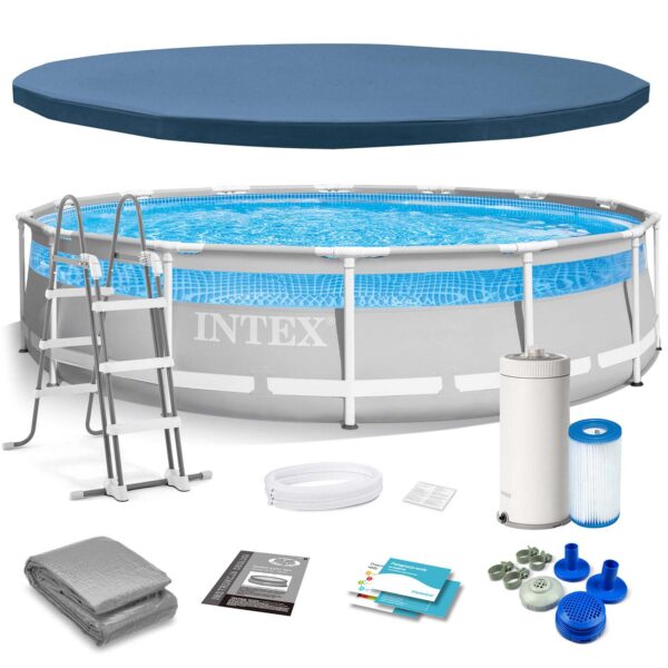 Basen ogrodowy stelażowy 427 x 107 cm 12w1 INTEX 26722 Karkasinis sodo baseinas 427 x 107 cm 12 viename INTEX 26722