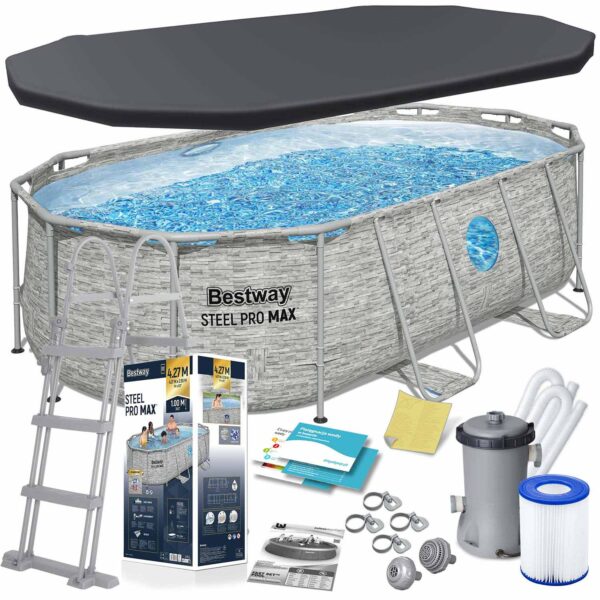Karkasinis sodo baseinas 427 x 250 x 100 cm 12 viename „Bestway 56714N“