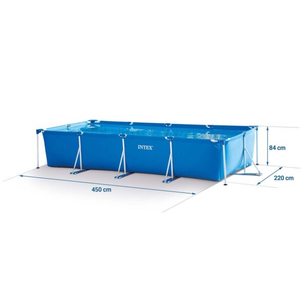 Karkasinis sodo baseinas 450 x 220 x 84 cm 15-in-1 INTEX 28273 + burbulų aparatas NEMOKAMAI