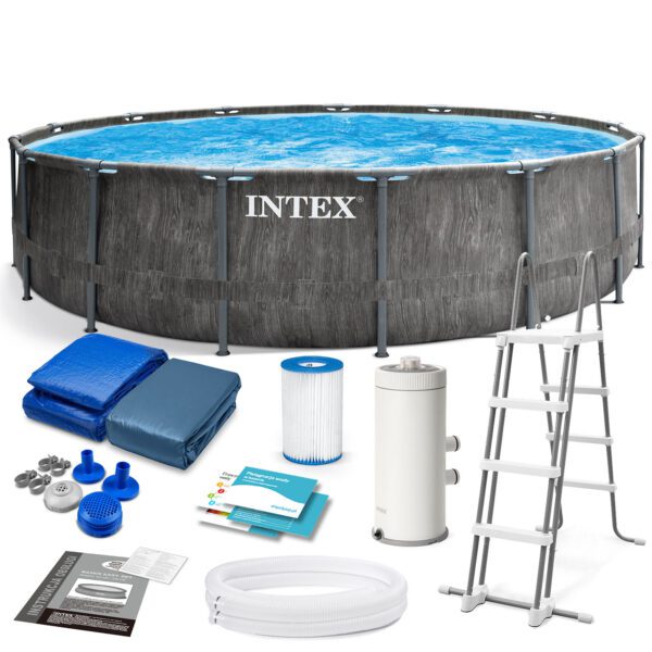 Basen ogrodowy stelażowy 457 x 122 cm 12w1 INTEX 26742 Karkasinis sodo baseinas 457 x 122 cm 12 viename INTEX 26742