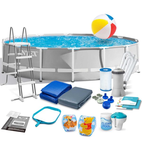 Basen ogrodowy stelażowy 457 x 122 cm 17w1 INTEX 26726 Karkasinis sodo baseinas 457 x 122 cm 17in1 INTEX 26726