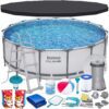 Basen ogrodowy stelażowy 457 x 122 cm 18w1 Bestway 56438 Karkasinis sodo baseinas 457 x 122 cm 18 viename „Bestway 56438“