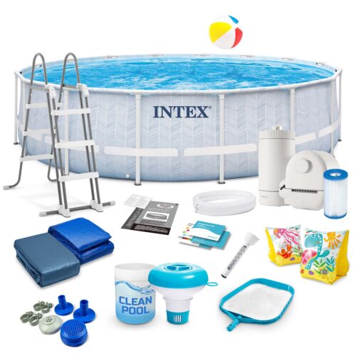 Basen ogrodowy stelażowy 488 x 122 cm 21w1 INTEX 26746 Karkasinis sodo baseinas 488 x 122 cm 21 viename INTEX 26746
