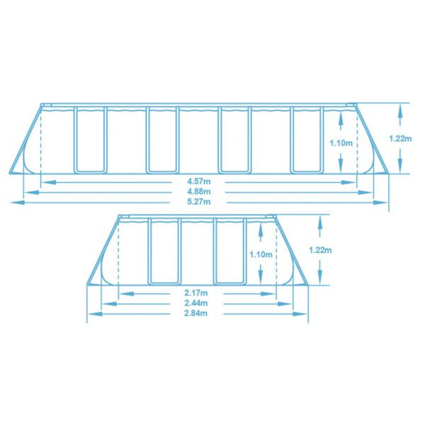 Karkasinis sodo baseinas 488 x 244 x 122 cm 10 viename „Bestway 561MB“