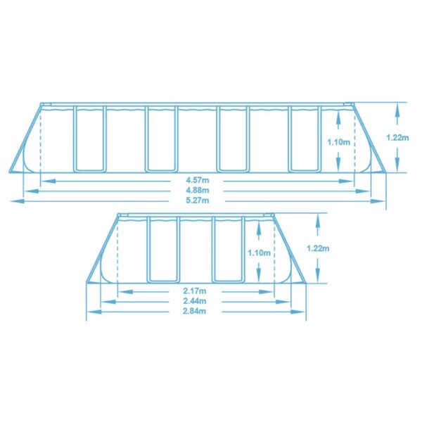 Karkasinis sodo baseinas 488 x 244 x 122 cm 17 viename „Bestway 56670“
