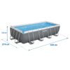 Karkasinis sodo baseinas 549 x 274 x 122 cm, 17 viename, „Bestway 56465“