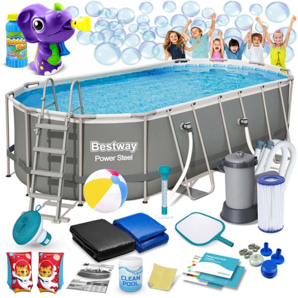 Karkasinis sodo baseinas 549 x 274 x 122 cm, 17 viename, „Bestway 56710“