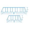 Karkasinis sodo baseinas 549 x 274 x 122 cm, 17 viename, „Bestway 56710“