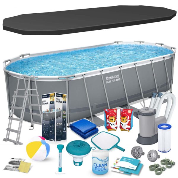 Karkasinis sodo baseinas 549 x 274 x 122 cm, 17 viename, „Bestway 56710“