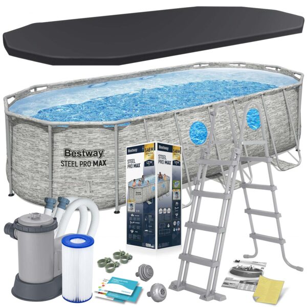 Karkasinis sodo baseinas 549 x 274 x 122 cm, 12 viename, „Bestway 56716N“