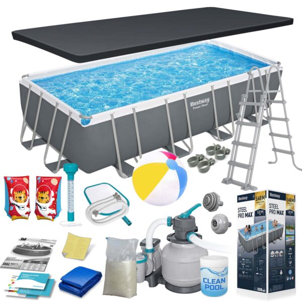 Karkasinis sodo baseinas 549x274x122cm 17in1 Bestway 56466N