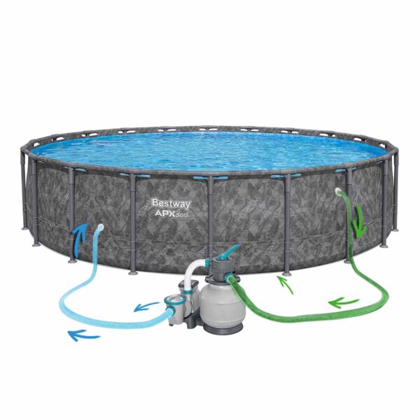 Karkasinis sodo baseinas 610 x 132 cm, 11 viename, „Bestway 561KE“