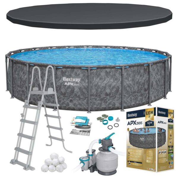 Karkasinis sodo baseinas 610 x 132 cm, 11 viename, „Bestway 561KE“