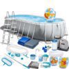 Karkasinis sodo baseinas 610 x 305 x 122 cm 21 viename INTEX 26798 + NEMOKAMAS paspirtukas