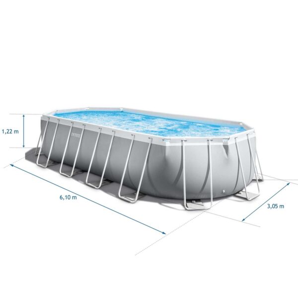 Karkasinis sodo baseinas 610 x 305 x 122 cm 21 viename INTEX 26798 + burbulų aparatas NEMOKAMAI